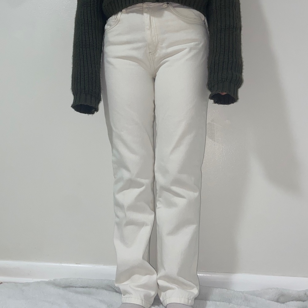 Cotton On Long Straight Leg Jean Women's Off-White 4